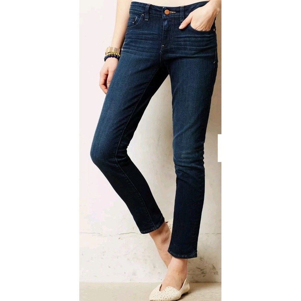 Pilcro and the Letterpress Stet Skinny Jeans Womens 27 Dark Wash Denim Pants
